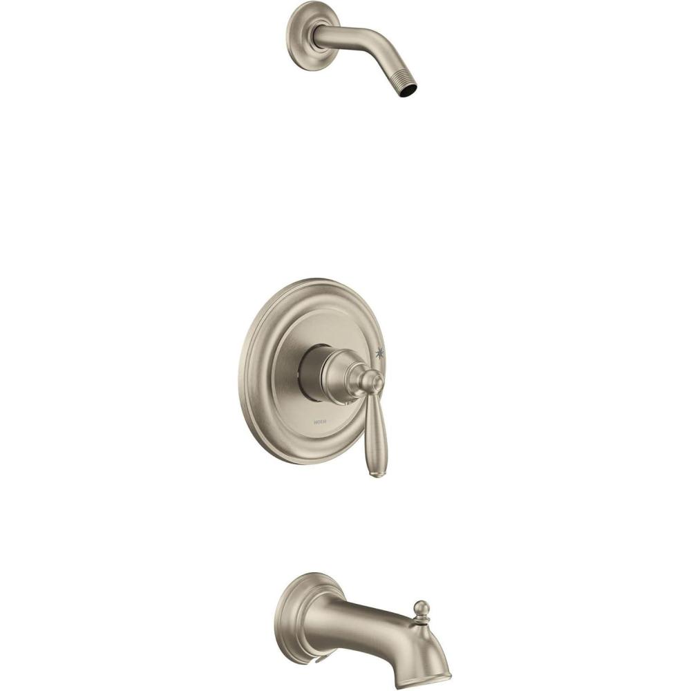 image:imageMoen UT2153NH Brantford MCORE 3Series 1Handle Tub and Shower Trim Kit Valve Required ChromeBrushed Nickel