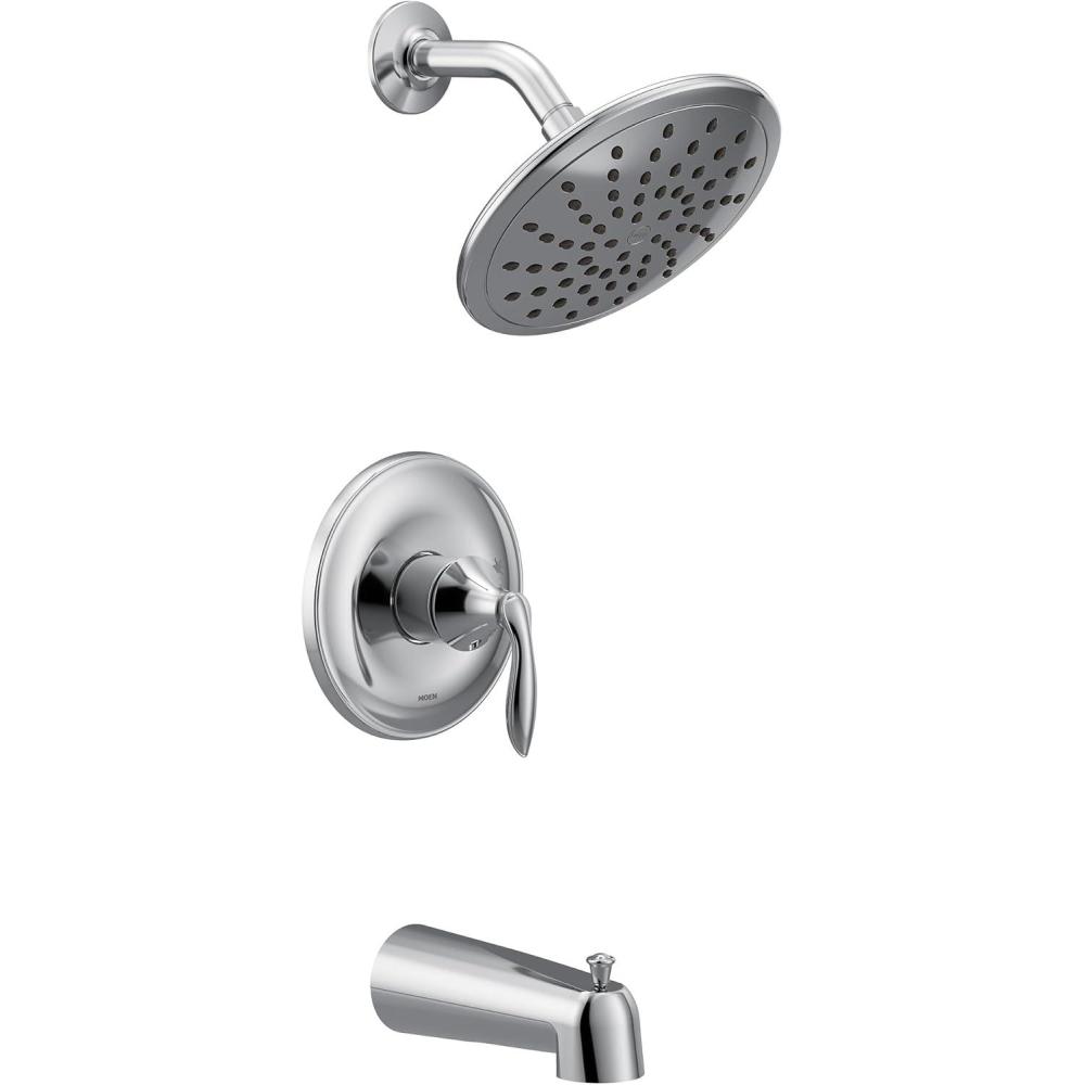 image:imageMoen UT2233EP Eva Collection MCORE 2Series 1Handle Tub and Shower Trim Kit Valve Required ChromeChrome
