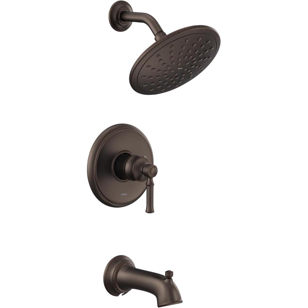 image:imageMoen UT2283EPORB Dartmoor MCORE 2Series 1Handle Tub and Shower Trim Kit Valve Required Oil Rubbed BronzeOil Rubbed Bronze