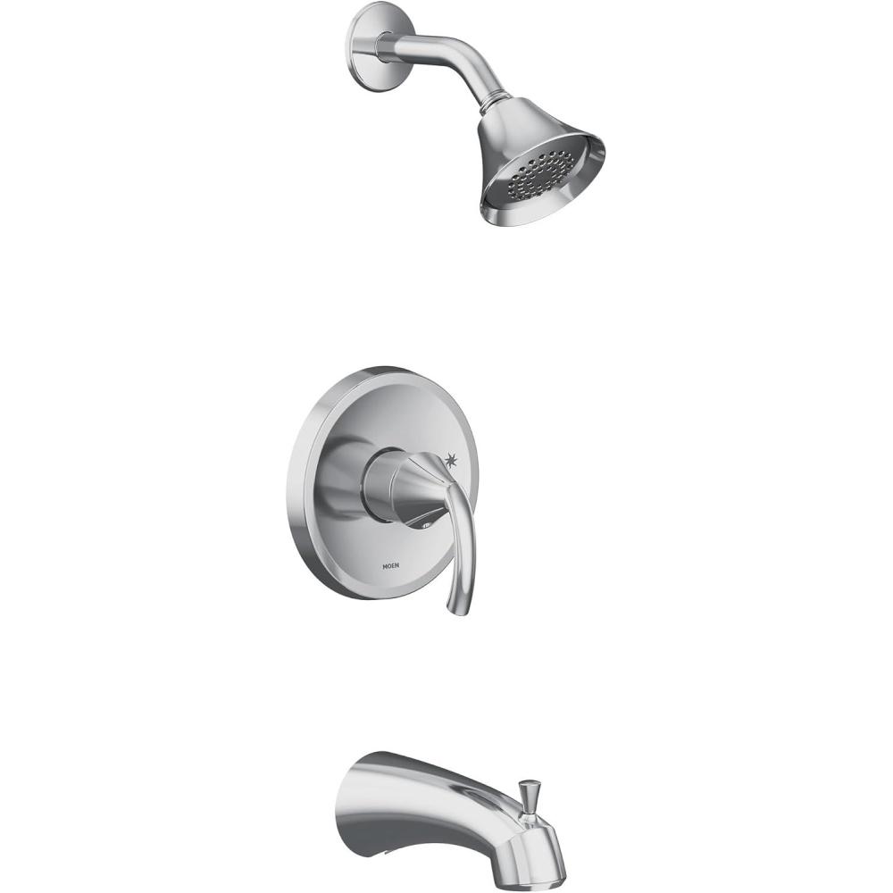 image:imageMoen UT2743EPBN Glyde MCORE 2Series 1Handle Tub and Shower Trim Kit Valve Required Brushed NickelChrome
