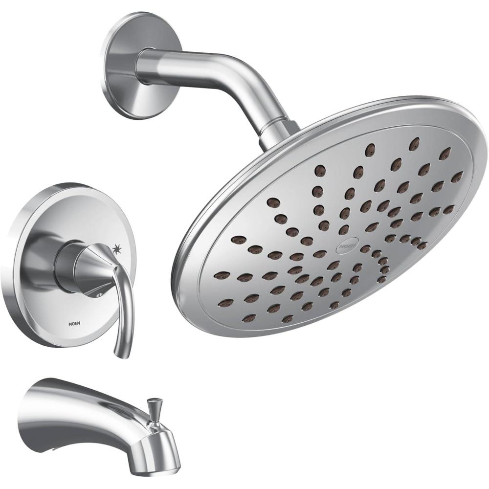 image:imageMoen UT2843EPBL Glyde MCORE 2Series 1Handle Tub and Shower Trim Kit Valve Required Matte BlackChrome