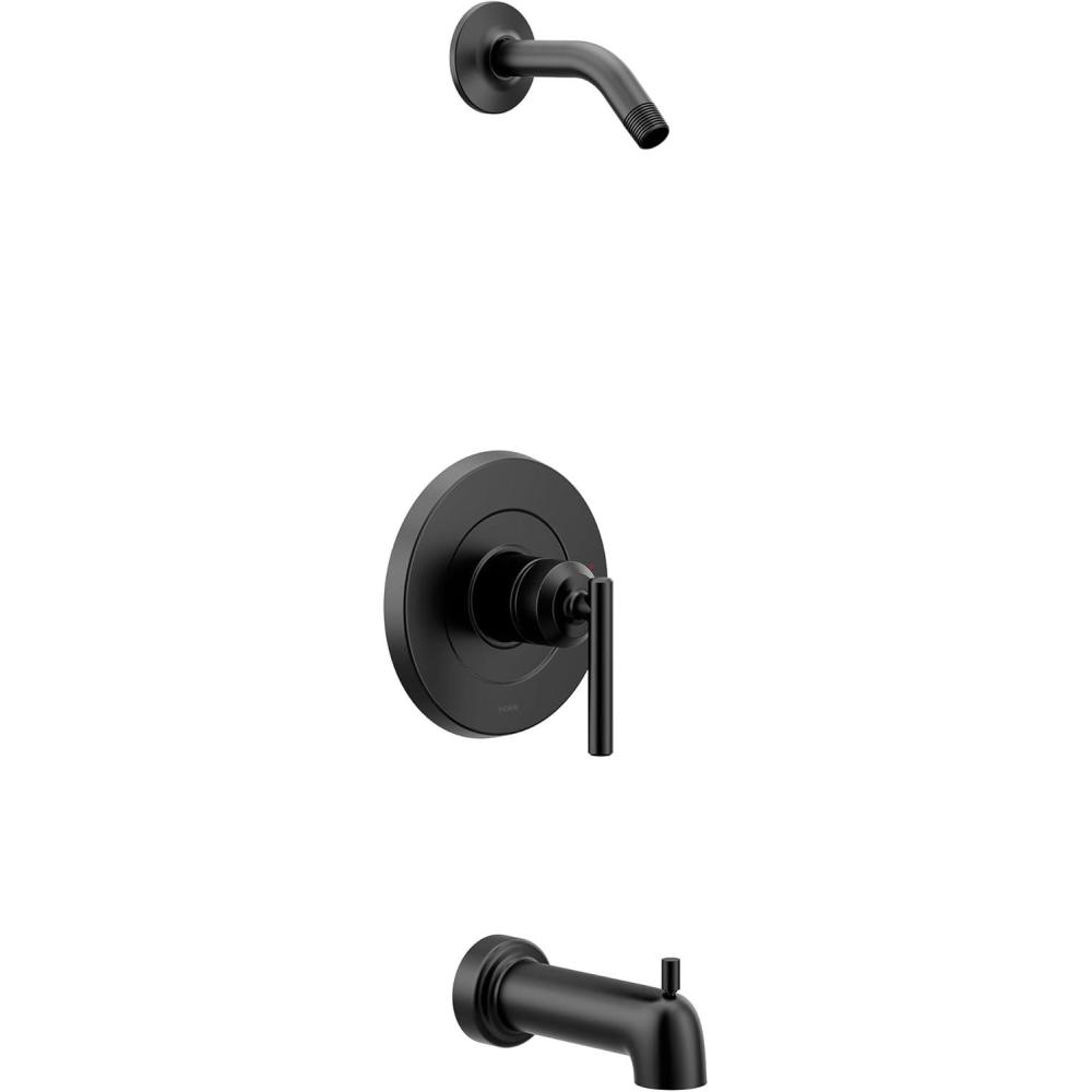 image:imageMoen UT2903NHBN Gibson MCORE 3Series 1Handle Tub and Shower Trim Kit Valve Required Brushed NickelMatte Black