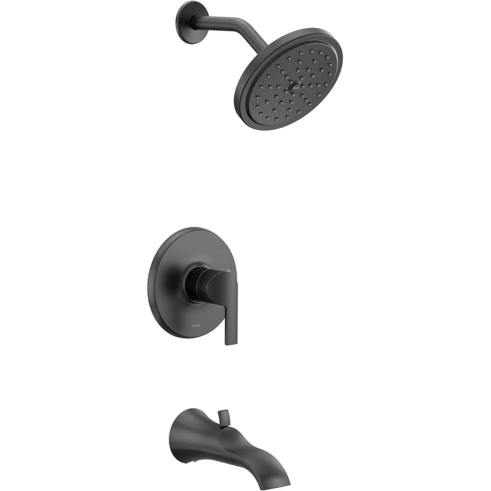image:imageMoen UTS2203EPBL Doux Collection MCORE 2Series 1Handle Tub and Shower Trim Kit Valve Required Matte BlackMatte Black