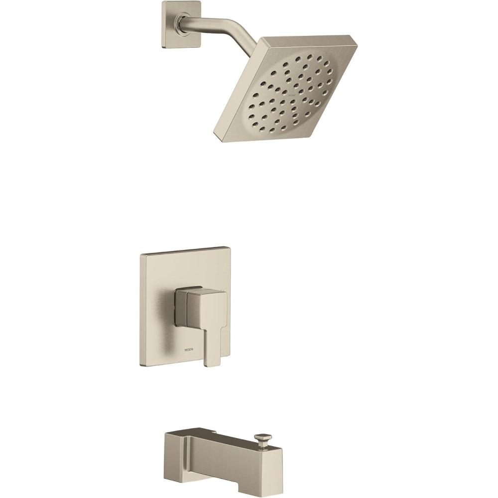 image:imageMoen UTS2713EPBN 90 Degree MCORE 2Series 1Handle Tub and Shower Trim Kit Valve Required Brushed NickelBrushed Nickel