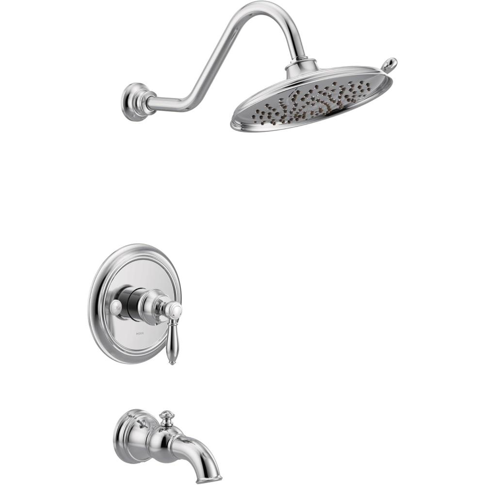 image:imageMoen UTS33103EPBL Weymouth MCORE 3Series 1Handle EcoPerformance Tub and Shower Trim Kit Valve Required Matte BlackChrome