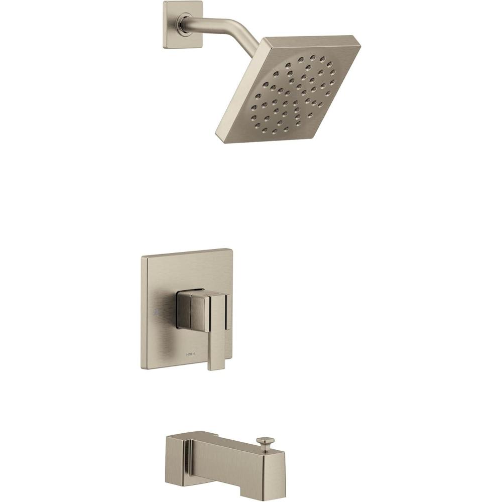 image:imageMoen UTS3713 90 Degree MCORE 3Series 1Handle Tub and Shower Trim Kit Valve Required ChromeBrushed Nickel
