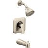 Moen T2813EP Rizon Posi-Temp Eco-Performance Tub and Shower Trim, Valve Required, Chrome(Brushed Nickel)