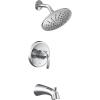 Moen UT2843EPBL Glyde M-CORE 2-Series 1-Handle Tub and Shower Trim Kit, Valve Required, Matte Black(Chrome)