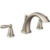 Moen Brantford Oil Rubbed Bronze 2-Handle Deck Mount Roman Tub Faucet Trim Kit, Valve Required, T933ORB(Brushed Nickel)