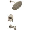 Moen Cia Brushed Nickel M-CORE 3-Series 1-Handle Eco-Performance Tub and Shower Trim Kit, Valve Required, UT3363EPBN(Brushed Nickel)