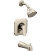 Moen T2813EP Rizon Posi-Temp Eco-Performance Tub and Shower Trim, Valve Required, Chrome(Brushed Nickel)