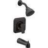 Moen T2813EP Rizon Posi-Temp Eco-Performance Tub and Shower Trim, Valve Required, Chrome(Matte Black)