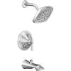 Moen TS2913 Flara Posi-Temp Pressure Balancing Tub and Shower Trim Kit, Valve Required, Chrome(Chrome)