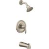 Moen UT2133EP Eva Collection M-CORE 2-Series 1-Handle Tub and Shower Trim Kit, Valve Required, Chrome(Brushed Nickel)