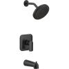 Moen UT3813EPBN Align M-CORE 3-Series 1-Handle Eco-Performance Tub and Shower Trim Kit, Valve Required, Chrome(Matte Black)