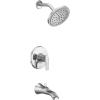 Moen UTS2203EPBL Doux Collection M-CORE 2-Series 1-Handle Tub and Shower Trim Kit, Valve Required, Matte Black(Chrome)