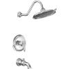 Moen UTS232104EPBL Weymouth M-CORE 2-Series 1-Handle Tub and Shower Trim Kit, Valve Required, Matte Black(Chrome)