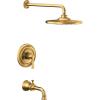 Moen UTS244203EPBL Colinet M-CORE 2-Series 1-Handle Tub and Shower Trim Kit, Valve Required, Matte Black(Brushed Gold)