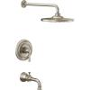 Moen UTS244203EPBL Colinet M-CORE 2-Series 1-Handle Tub and Shower Trim Kit, Valve Required, Matte Black(Brushed Nickel)