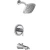 Moen UTS2913EPBG Flara M-CORE 2-Series 1-Handle Tub and Shower Trim Kit, Valve Required, Brushed Gold(Chrome)