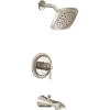 Moen UTS2913EPBG Flara M-CORE 2-Series 1-Handle Tub and Shower Trim Kit, Valve Required, Brushed Gold(Polished Nickel)