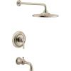 Moen UTS344303EPBG Colinet M-CORE 3-Series 1-Handle Eco-Performance Tub and Shower Trim Kit, Valve Required, Brushed Gold(Brushed Nickel)