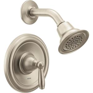Moen Brantford Oil-Rubbed Bronze Posi-Temp Shower Trim Kit Featuring Showerhead and Shower Lever Handle, Valve Required, T2152EPORB(Brushed Nickel)