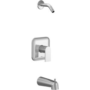 Moen Genta LX M-CORE 2-Series Shower Trim Kit with Handle, Arm and Tub Spout, Valve and Showerhead Required, Chrome, UT2473NH(Chrome)