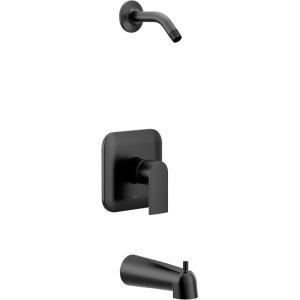 Moen Genta LX M-CORE 2-Series Shower Trim Kit with Handle, Arm and Tub Spout, Valve and Showerhead Required, Chrome, UT2473NH(Matte Black)