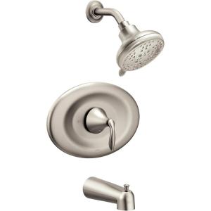Moen T2139EPBN Eva Posi-Temp Eco-Performance Tub and Shower Trim Kit, Valve Required, Brushed Nickel(Brushed Nickel)