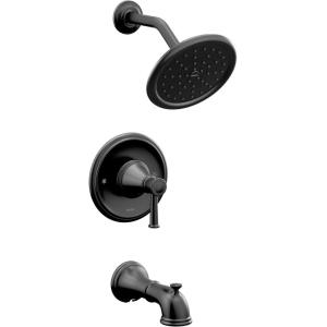 Moen T2313EPNL Belfield Posi-Temp Eco-Performance Tub and Shower Trim Kit, Valve Required, Polished Nickel(Matte Black)