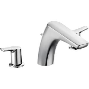 Moen T986 Method Two-Handle Low Arc Roman Tub Faucet without Valve, Chrome(Chrome)