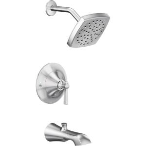 Moen TS2913 Flara Posi-Temp Pressure Balancing Tub and Shower Trim Kit, Valve Required, Chrome(Chrome)