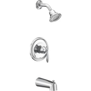 Moen UT2133EP Eva Collection M-CORE 2-Series 1-Handle Tub and Shower Trim Kit, Valve Required, Chrome(Chrome)