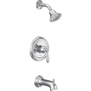 Moen UT2153EP Brantford M-CORE 2-Series 1-Handle Tub and Shower Trim Kit, Valve Required, Chrome(Chrome)