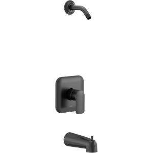 Moen UT2813NHBN Rizon M-CORE 2-Series 1-Handle Tub and Shower Trim Kit, Valve Required, Brushed Nickel(Matte Black)