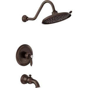 Moen UTS232104EPBL Weymouth M-CORE 2-Series 1-Handle Tub and Shower Trim Kit, Valve Required, Matte Black(Oil Rubbed Bronze)