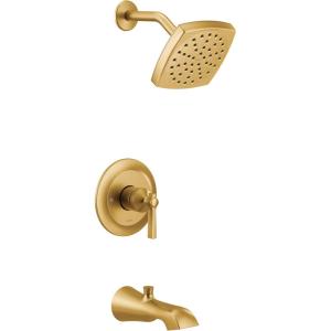 Moen UTS3913EPNL Flara M-CORE 3-Series 1-Handle Eco-Performance Tub and Shower Trim Kit, Valve Required, Polished Nickel(Brushed Gold)