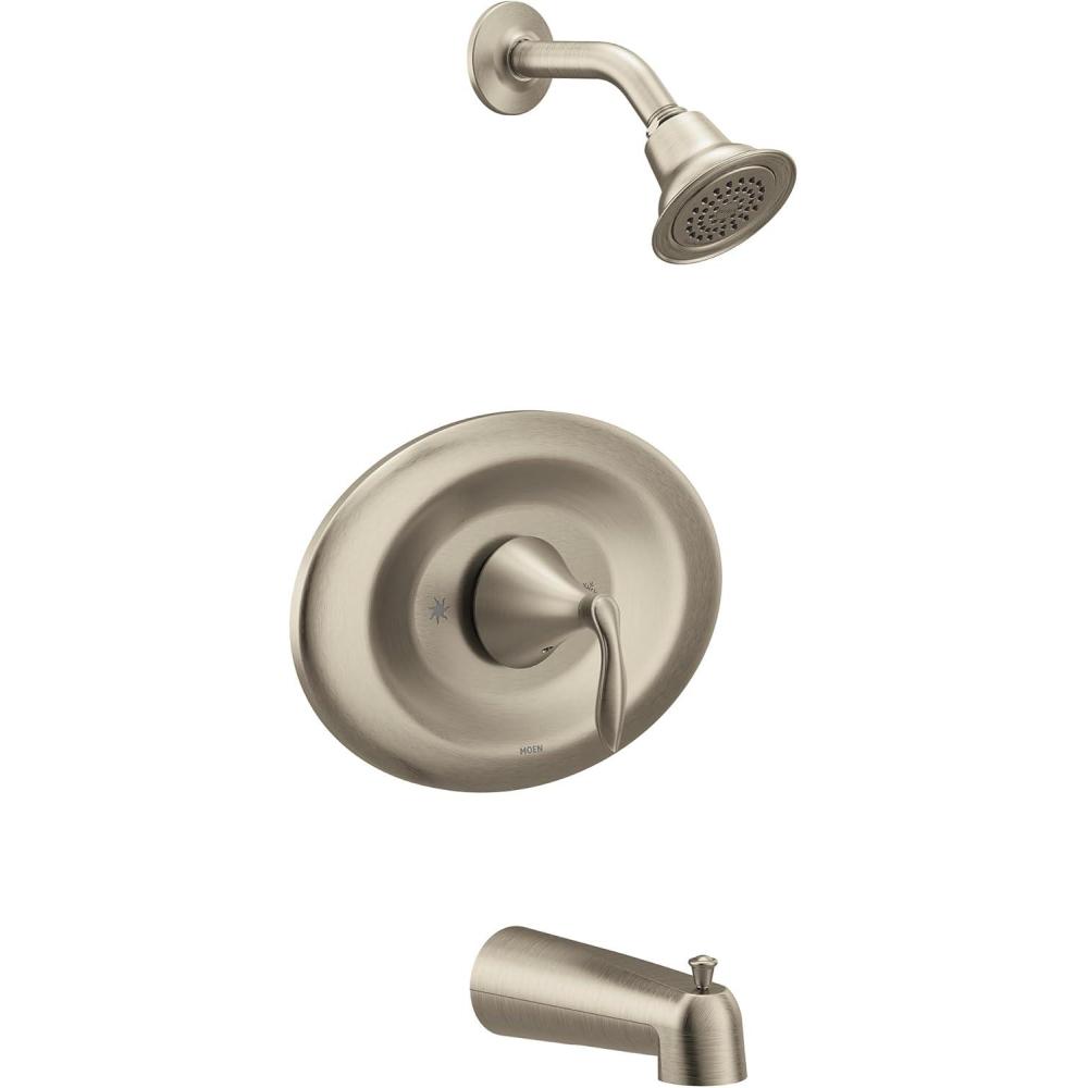 image:imageMoen T2137EP Eva PosiTemp EcoPerformance Tub and Shower Trim Kit Valve Required ChromeBrushed Nickel
