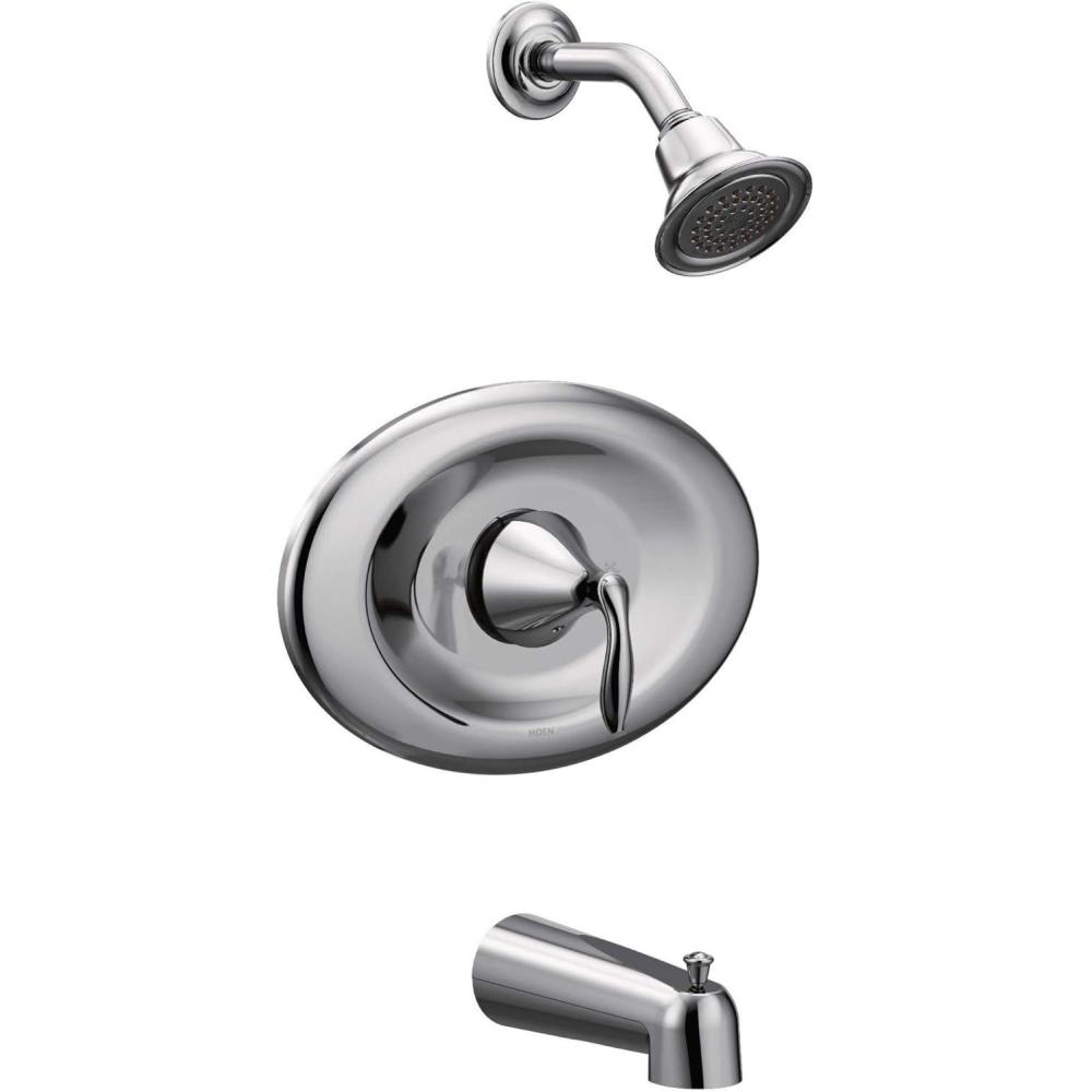 image:imageMoen T2137EP Eva PosiTemp EcoPerformance Tub and Shower Trim Kit Valve Required ChromeChrome