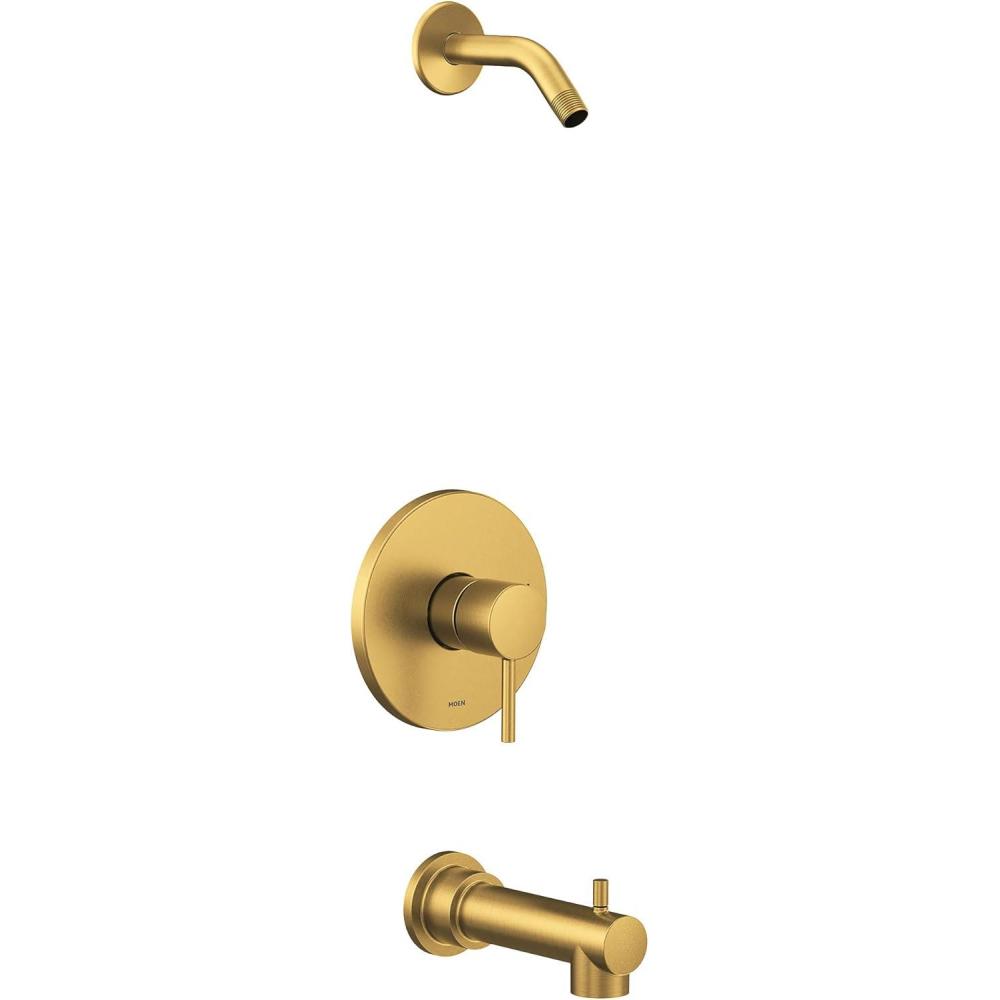 image:imageMoen UT2193NHBG Align MCORE 3Series 1Handle Tub and Shower Trim Kit Valve Required Brushed GoldBrushed Gold
