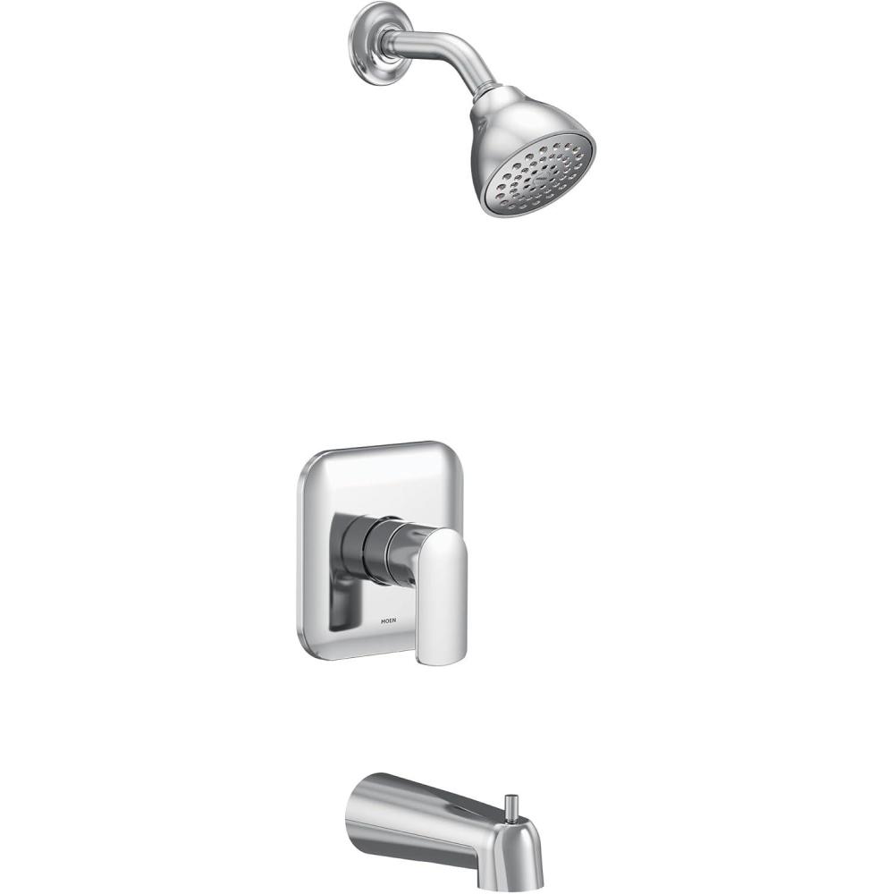 image:imageMoen UT2813EPBL Rizon MCORE 2Series 1Handle Tub and Shower Trim Kit Valve Required Matte BlackChrome