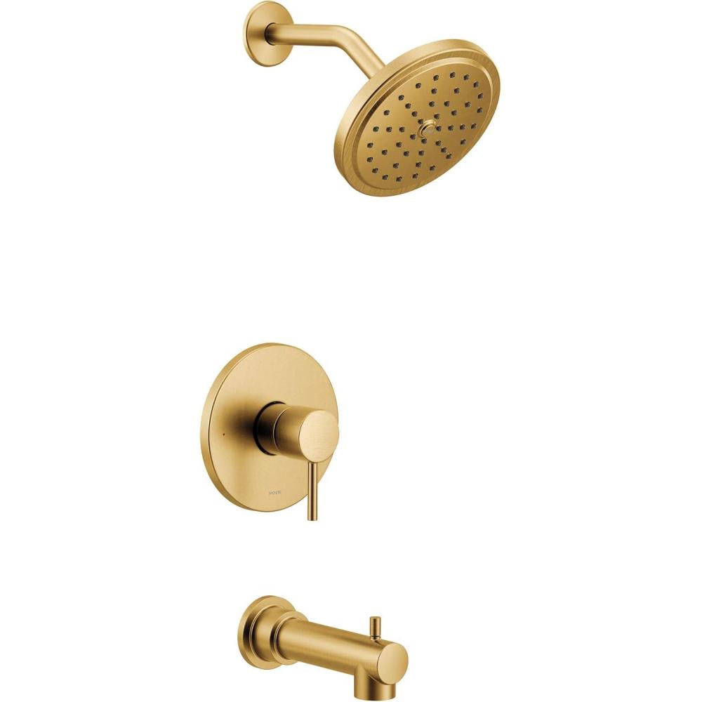 image:imageMoen UT3293BG Align MCORE 3Series 1Handle Tub and Shower Trim Kit Valve Required Brushed GoldBrushed Gold