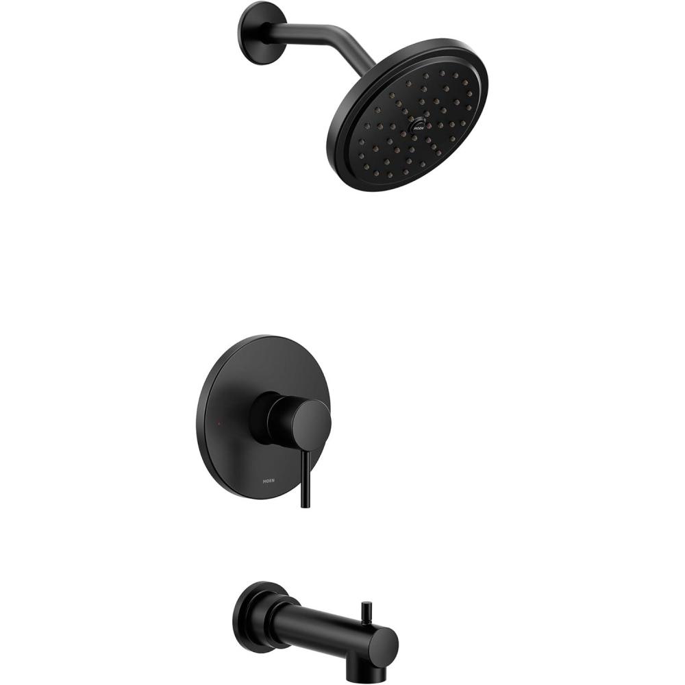 image:imageMoen UT3293EPBL Align MCORE 3Series 1Handle EcoPerformance Tub and Shower Trim Kit Valve Required Matte Black