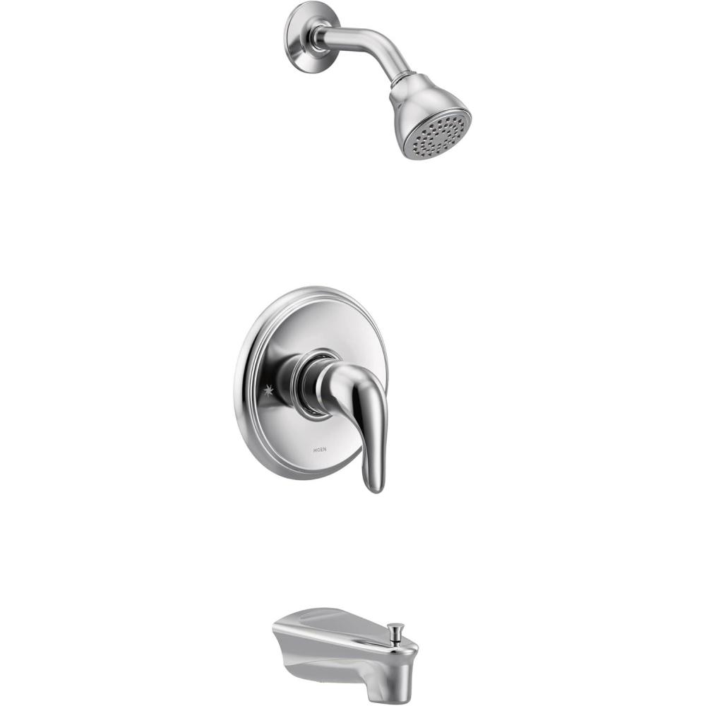 image:imageMoen UTL172EP Legend MCORE 3Series 1Handle EcoPerformance Tub and Shower Trim Kit Valve Required Chrome
