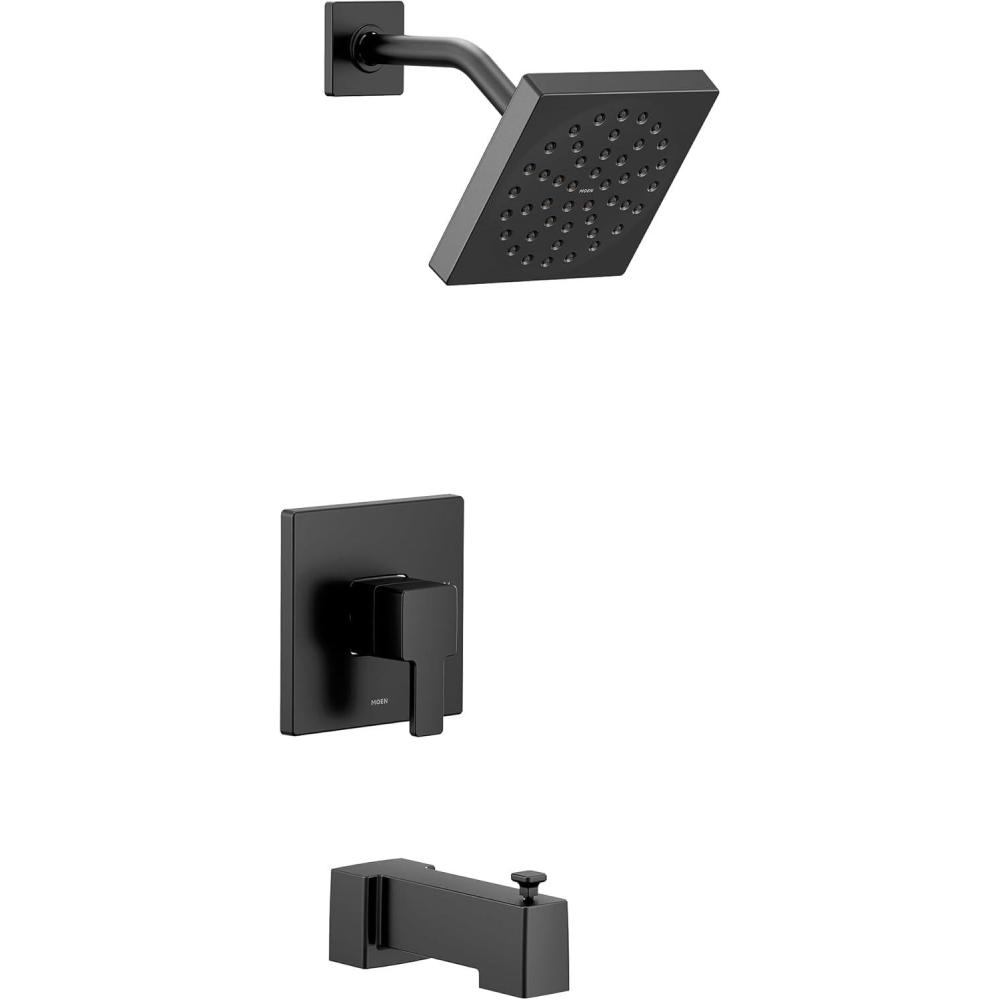 image:imageMoen UTS2713EPBL90 Degree MCORE 2Series 1Handle EcoPerformance Tub and Shower Trim Kit Valve Required