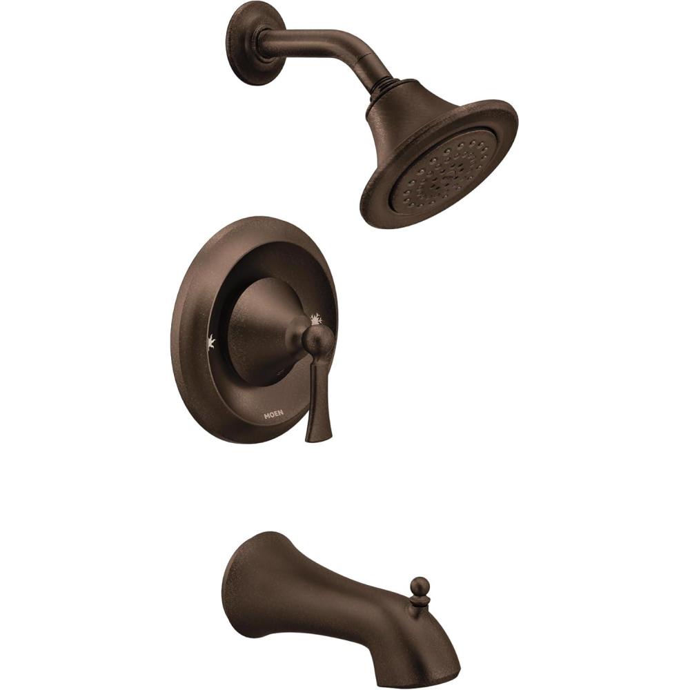 image:imageMoen Wynford Oil Rubbed Bronze PosiTemp Tub and Shower Trim Kit Valve Required T4503ORBOil Rubbed Bronze