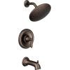 Moen Brantford Oil Rubbed Bronze Posi-Temp Tub and Shower Trim Kit, Including 8-Inch Eco-Performance Rainshower, Handle, and Tub Spout, Valve Required, T2253EPORB