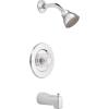 Moen Chrome Chateau Tub and Eco-Performance Shower Trim Featuring Showerhead, Shower Knob, and Tub Spout, Valve Required, T471EP((Pack of 1))