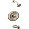 Moen T2137EP Eva Posi-Temp Eco-Performance Tub and Shower Trim Kit, Valve Required, Chrome(Brushed Nickel)